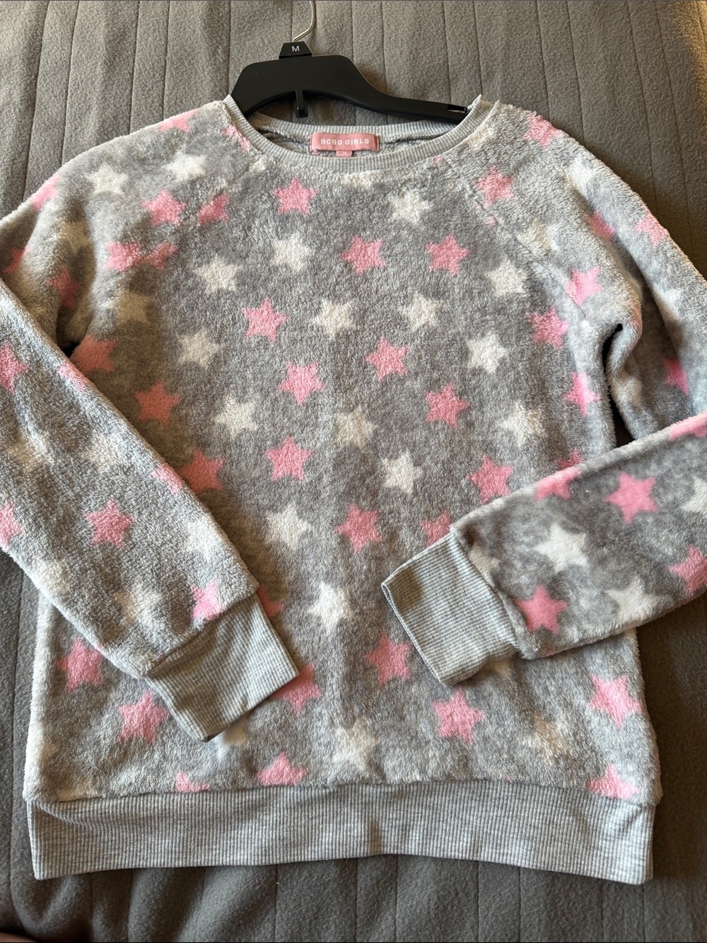 BCBGirls Grey Sweatshirt with Pink & White Stars